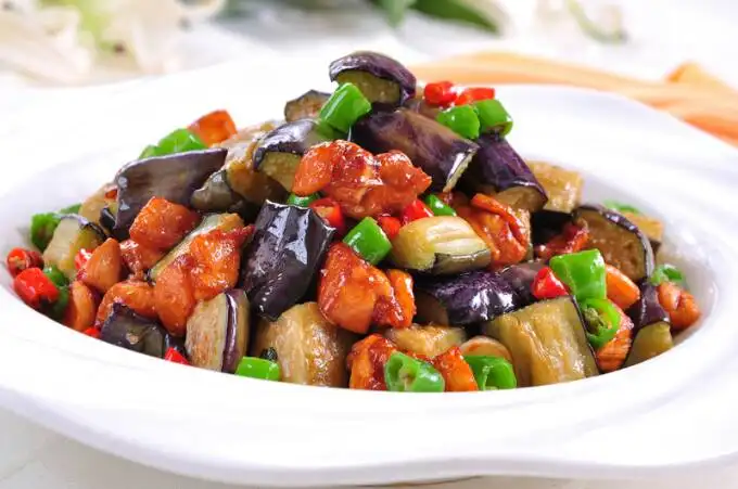 Order Eggplant Chicken food online from Double Dragon Restaurant store, Antioch on bringmethat.com